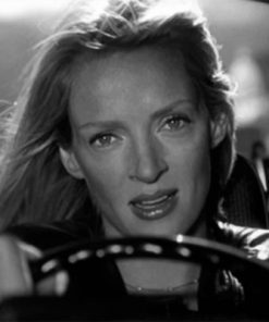 Monochrome Uma Thurman paint by numbers