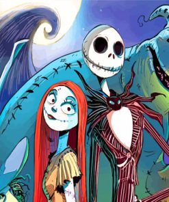 Nightmare Before Christmas Sally And Jack Paint by numbers