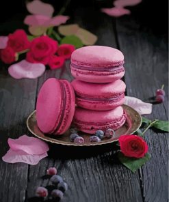 Pink Macarons Paint By Numbers