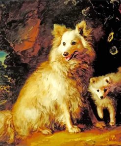 Pomeranian Puppies Gainsborough paint by numbers