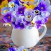 Pansy Flowers Vase paint by numbers