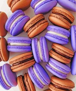 Purple And Brown Macarons Paint By Number