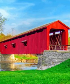 red-covered-bridge-paint-by-number