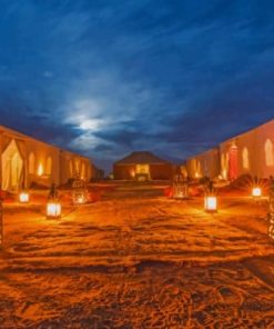 Night Lights In A Saharan Camp paint by numbers