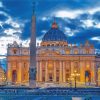 saint peters square Vatican Church paint by number