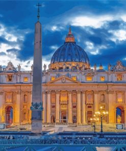 saint peters square Vatican Church paint by number