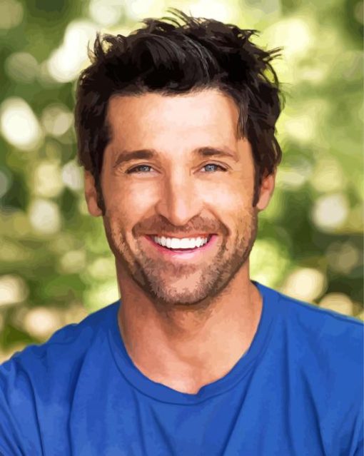 smiling patrick dempsey paint by number