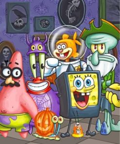 SpongeBob Halloween Paint by numbers