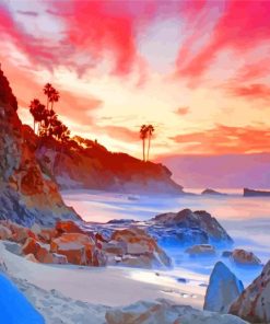 sunrise in laguna beach paint by number