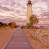 The Crisp Point Lighthouse Paint by number