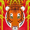 Tiger Charley Harper Paint by numbers