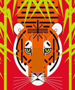 Tiger Charley Harper Paint by numbers