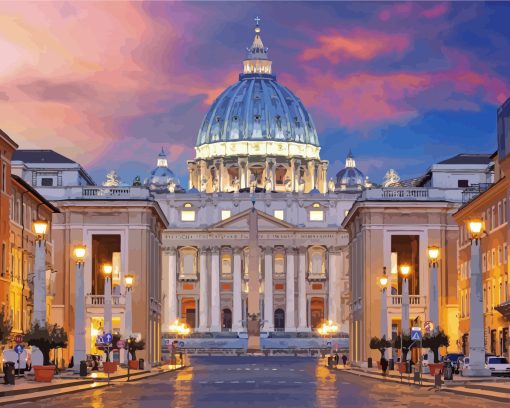 Vatican St Peters Basilica paint by number