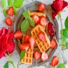 waffles And Strawberry paint by numbers