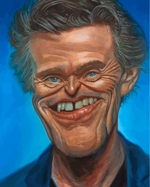 Willem Dafoe Caricature paint by number