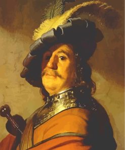 A Warrior By Rembrandt paint by numbers