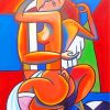 Abstract Cubism Lovers paint by numbers