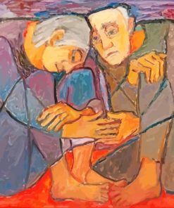 Abstract Old Couple Art paint by numbers