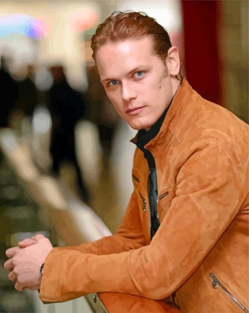 Actor Sam Heughan paint by numbers