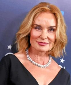 Actress Jessica Lange paint by numbers