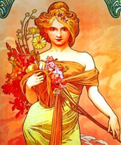 Alphonse Mucha paint by numbers