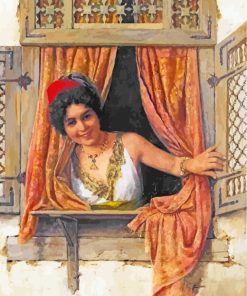 Arabian Woman At The Window paint by numbers