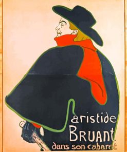 Aristide Bruant by Lautrec paint by numbers