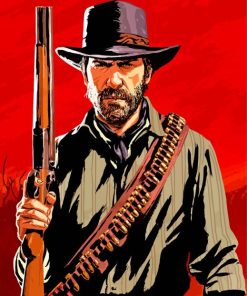 Arthur Morgan Red Dead Redemption paint by numbers