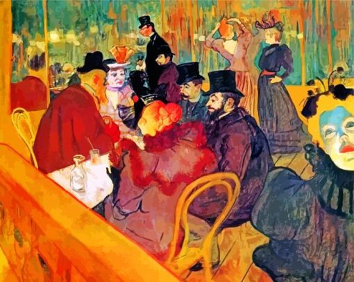 At The Moulin Rouge By Lautrec paint by numbers