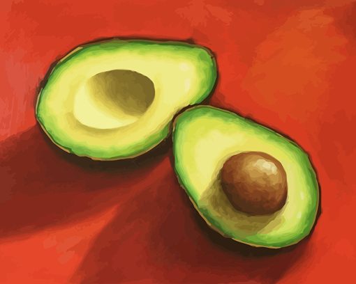 Avocado Fruit Art paint by numbers