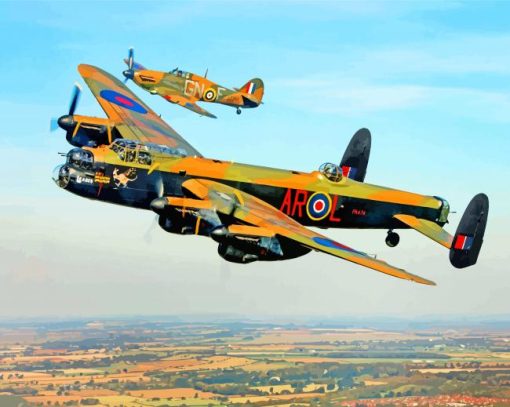 Avro Lancaster Heavy Bomber paint by numbers