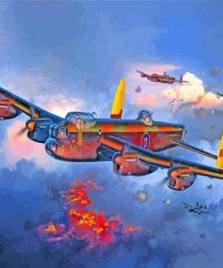 Avro Lancaster War Plane paint by numbers