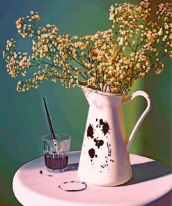 Babys Breath Jug paint by numbers