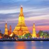 Bangkok Wat Arun Temple paint by numbers