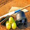 Baseball Game Equipment paint by numbers