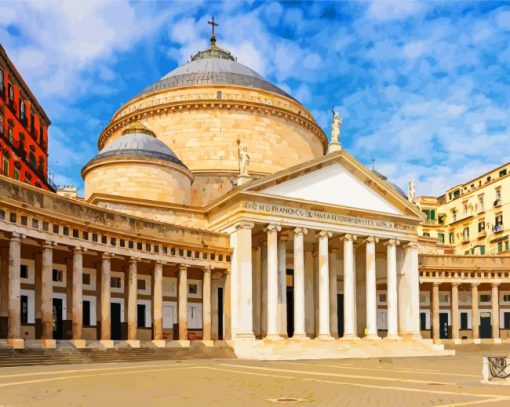 Basilica Reale Pontificia San Francesco da Paola Naples Italy paint by numbers