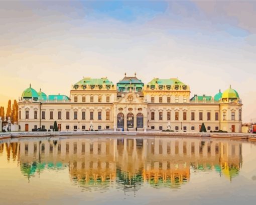 Belvedere Palace Vienna paint by numbers