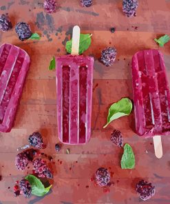 Berry Popsicles paint by numbers