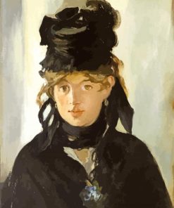 Berthe Morisot With a Bouquet of Violets By Manet paint by numbers