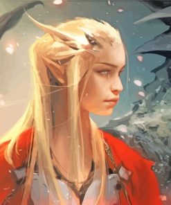 Blonde Elf paint by numbers