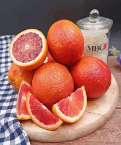 Blood Orange Fruit paint by numbers