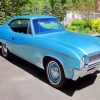 Blue Classic Buick Skylark paint by numbers