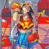 Boxer Wonder Woman paint by numbers