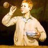 Boy Blowing Bubbles By Manet paint by numbers