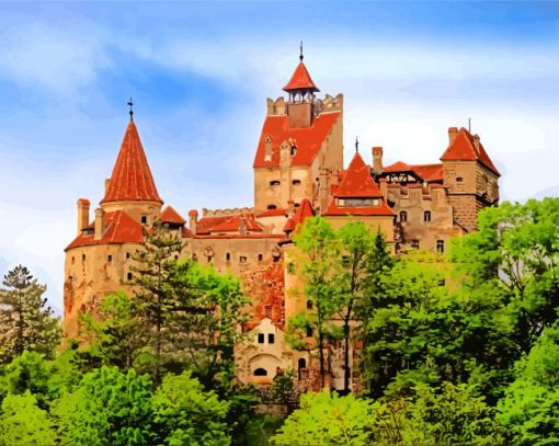 Bran Castle Brasov paint by numbers