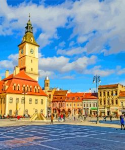 Brasov City Hall paint by numbers