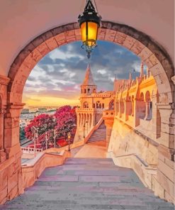 Budapest Fisherman's Bastion Monument paint by numbers