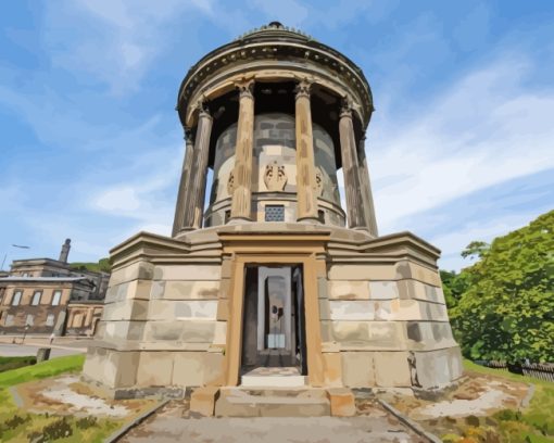 Burns Monument Calton Hill paint by numbers