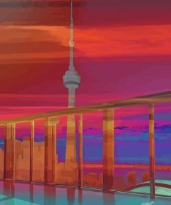 CN Tower Toronto paint by numbers