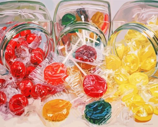 Candies paint by numbers